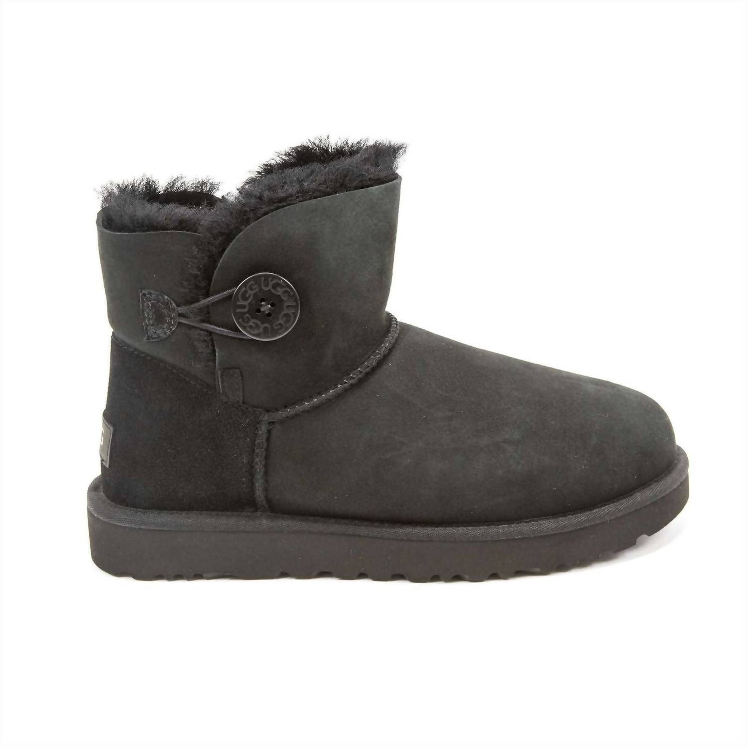 New Ugg Women's Mini Bailey Button Ii Boot In Black